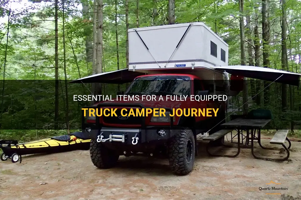 what to pack in a truck camper