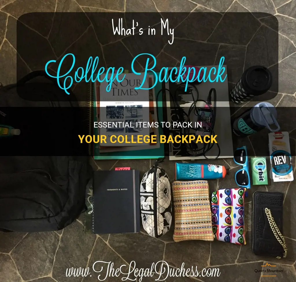 what to pack in backpack college