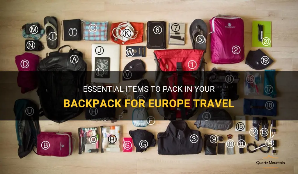 what to pack in backpack for europe