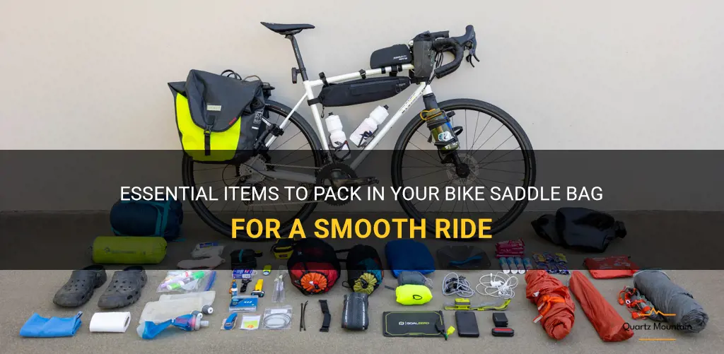 what to pack in bike saddle bag