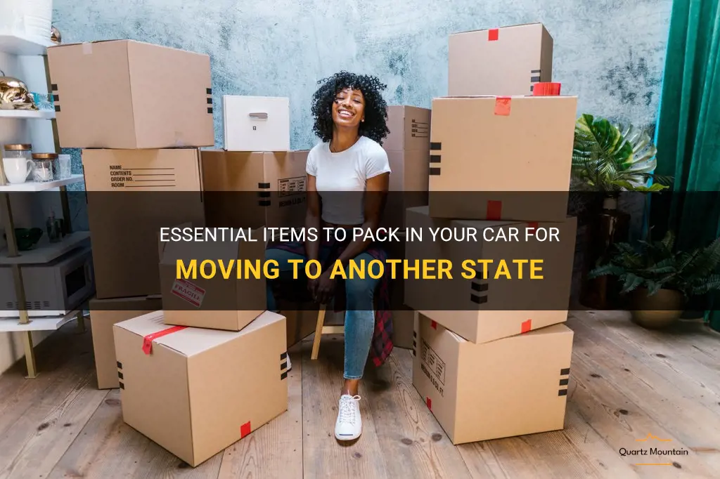 what to pack in car to move to another state