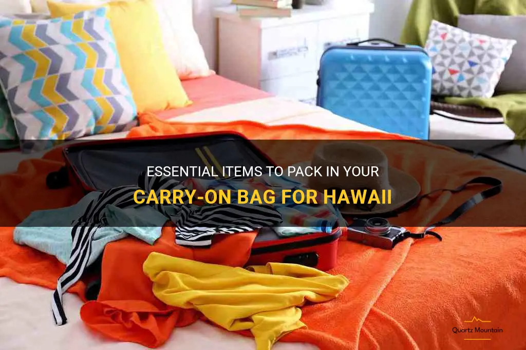 what to pack in carry on for hawaii