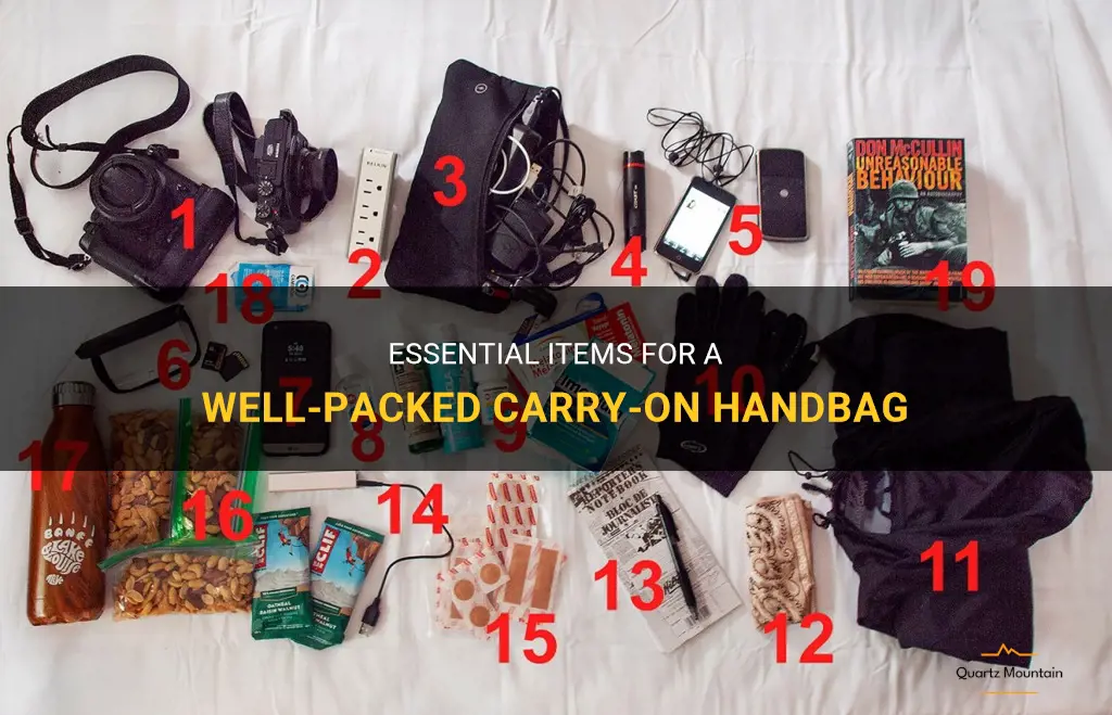 what to pack in carry on handbag