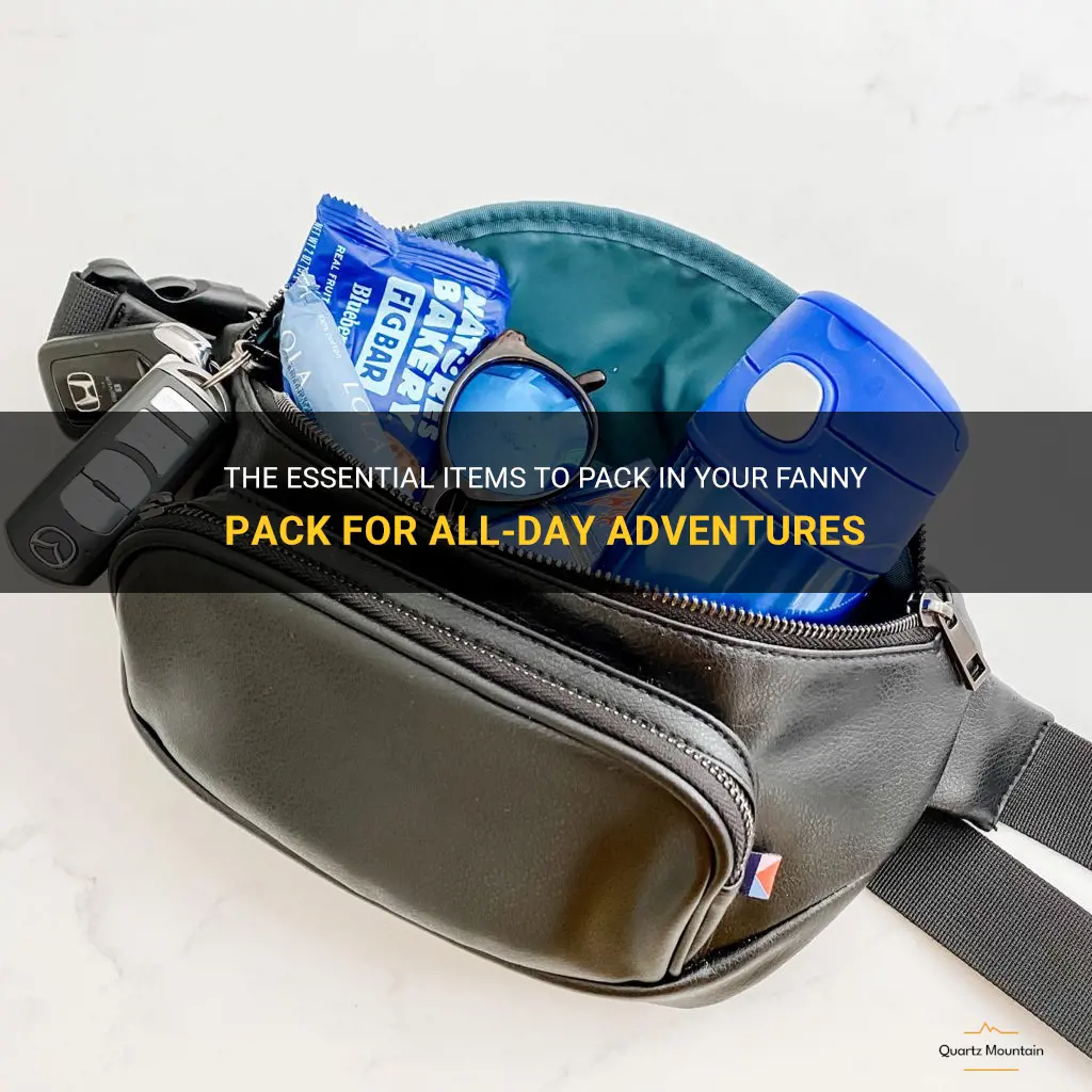 what to pack in fanny pack