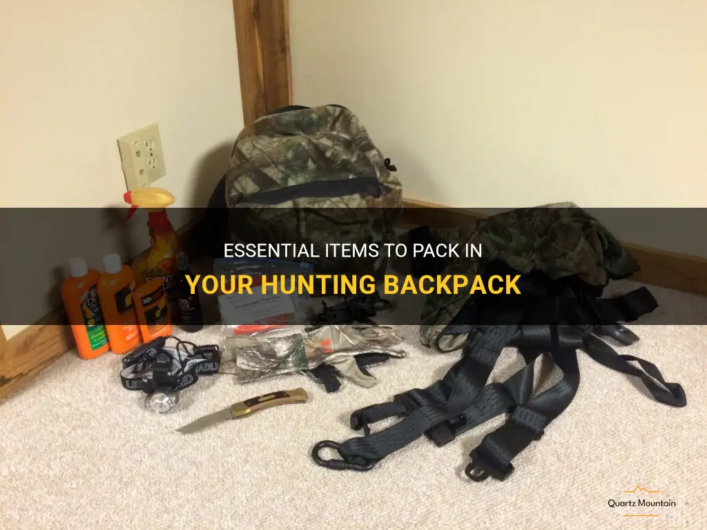 what to pack in hunting backpack