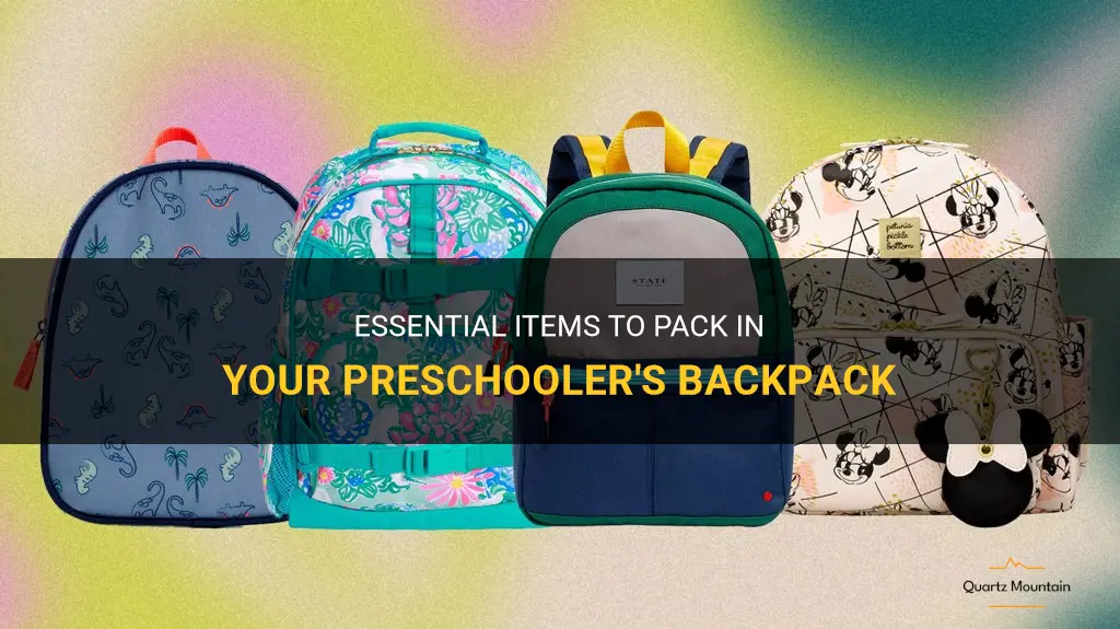 what to pack in preschool backpack