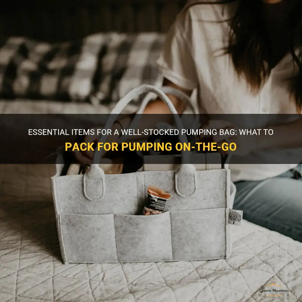 what to pack in pumping bag