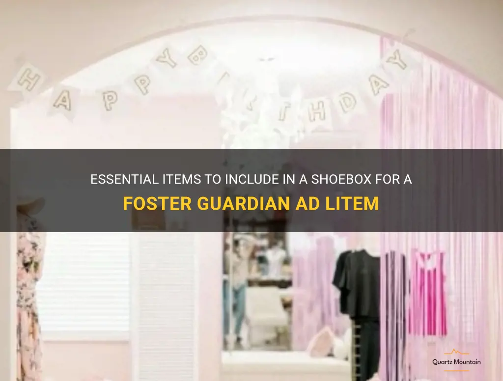 what to pack in shoebox for foster guardian ad litem