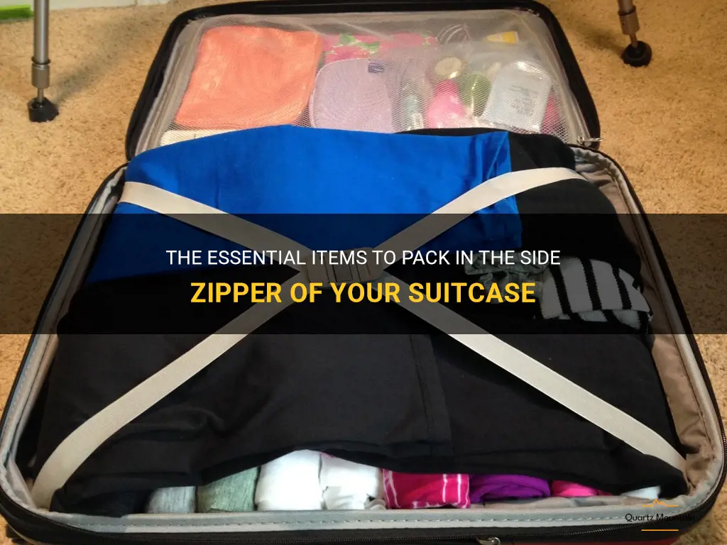 what to pack in side zipper in a suitcase