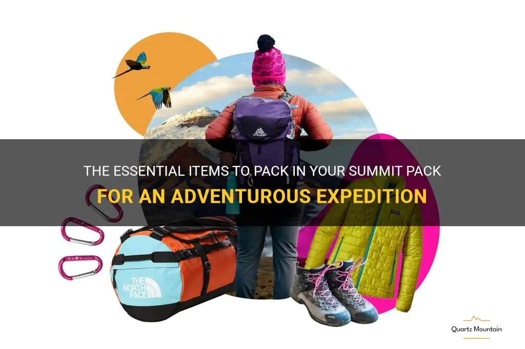 what to pack in summit pack