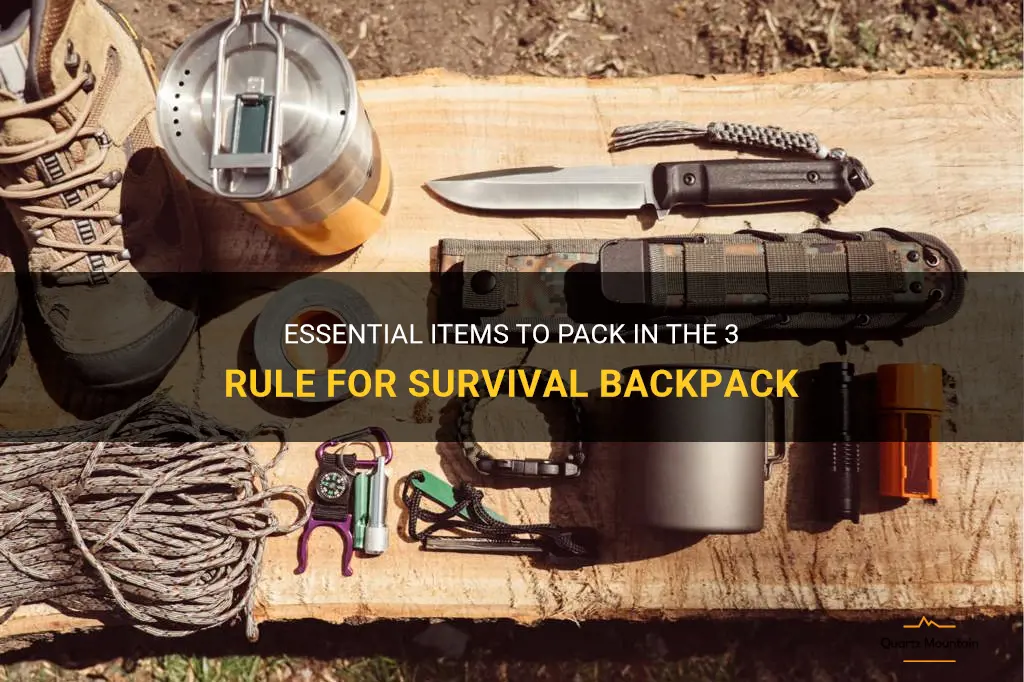 what to pack in the 3 rule for survival
