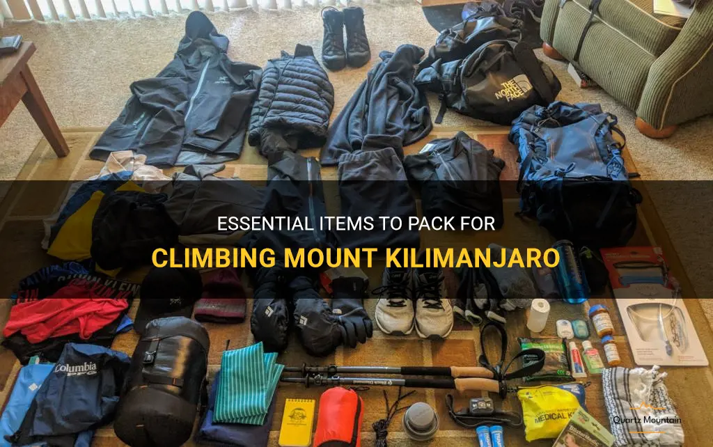 what to pack in your bag when climbing t kilimanjaro