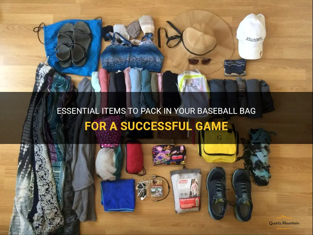 what to pack in your baseball bag