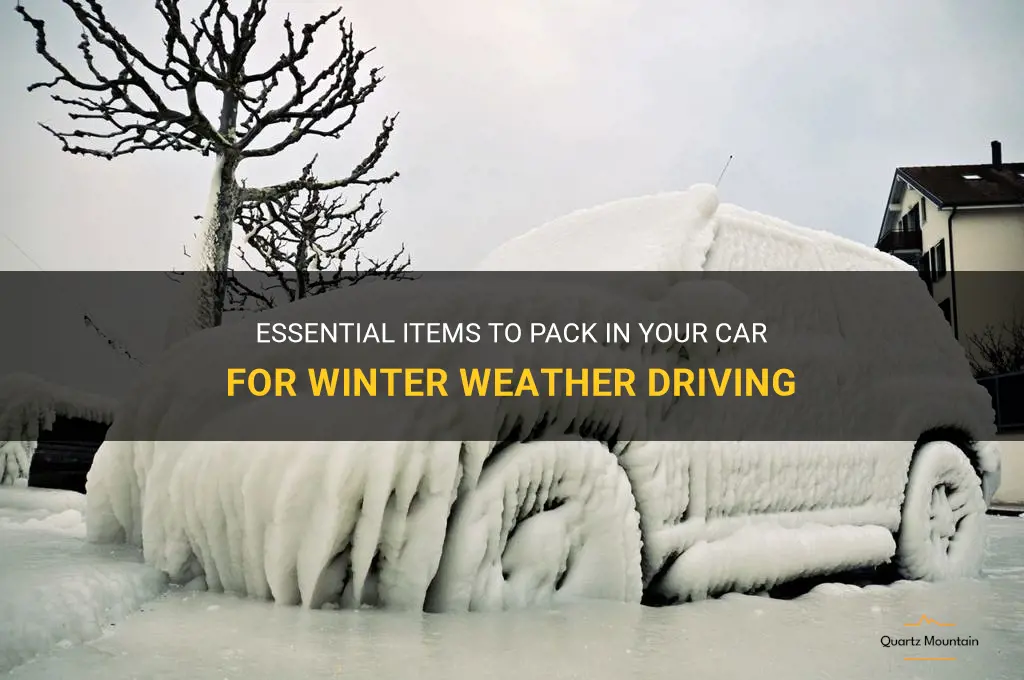 what to pack in your car for snow