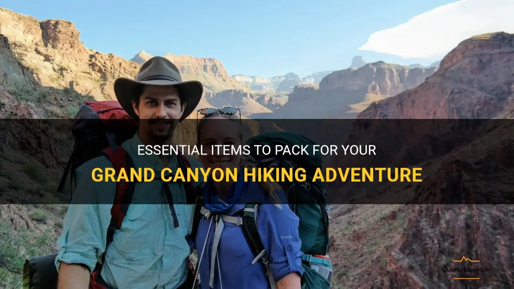 what to pack in your pack for grand canyon hiking