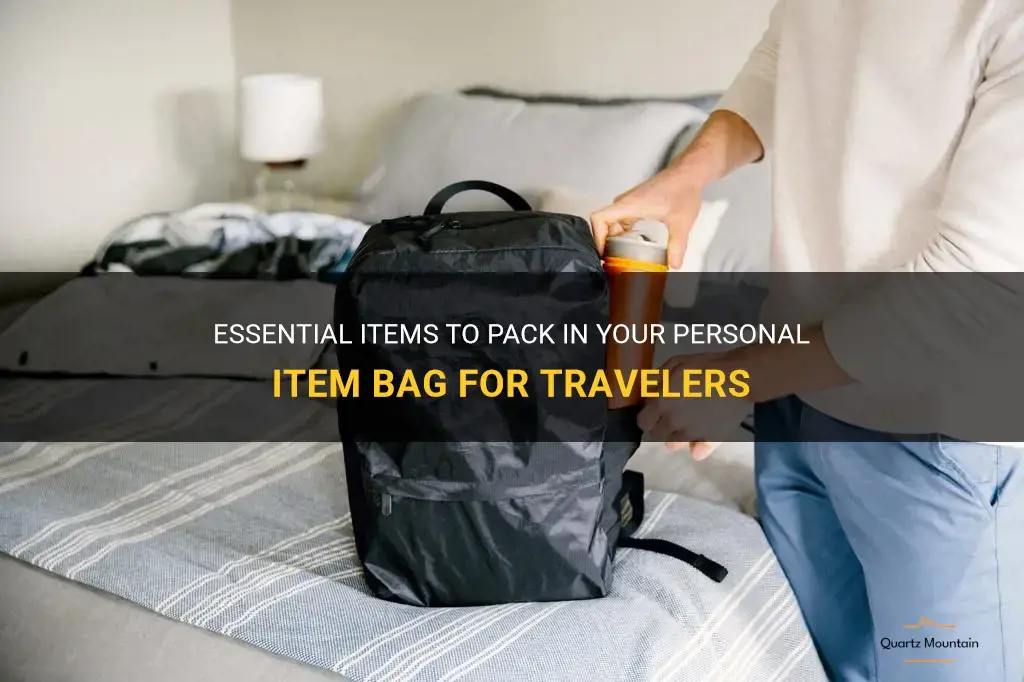 what to pack in your personal item bag