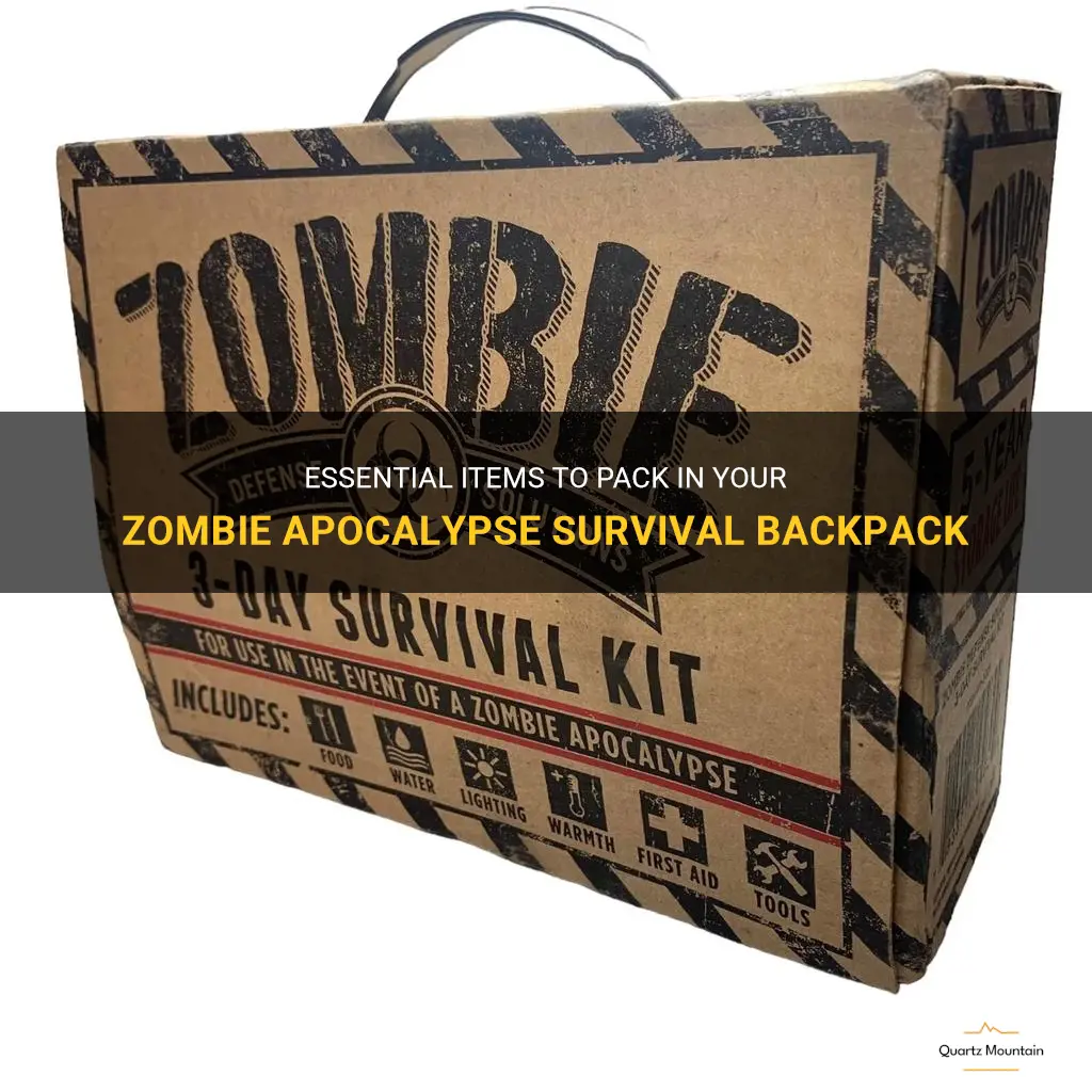 what to pack in zomebie apocolypse vackpack