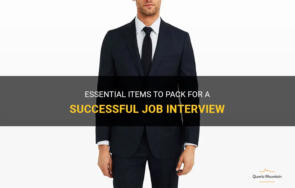 what to pack job interview