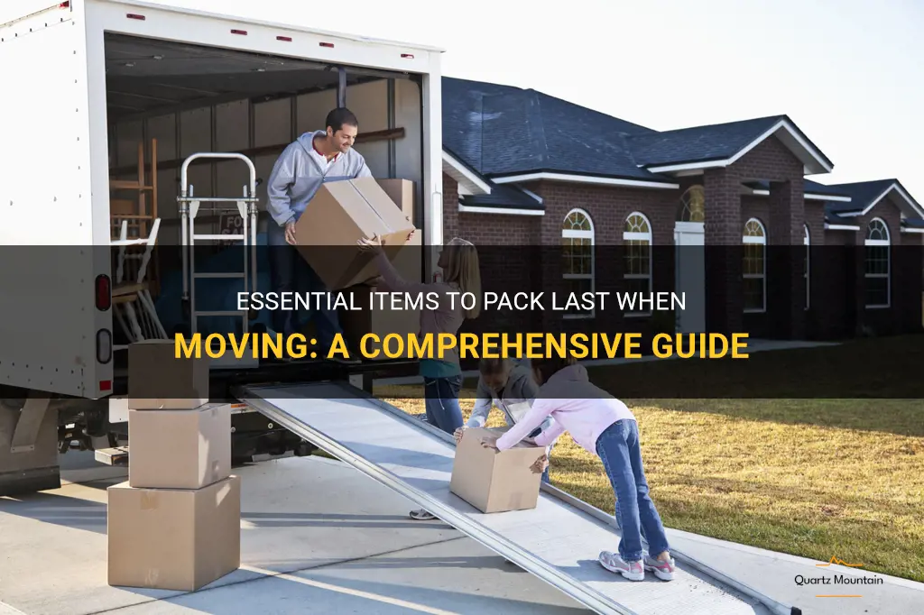 what to pack last in a move