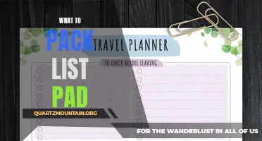 Essential Items for Your Travel Packing List Pad