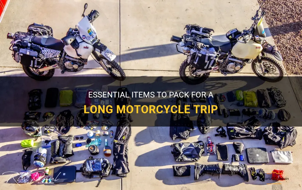 what to pack long trip motorcycle