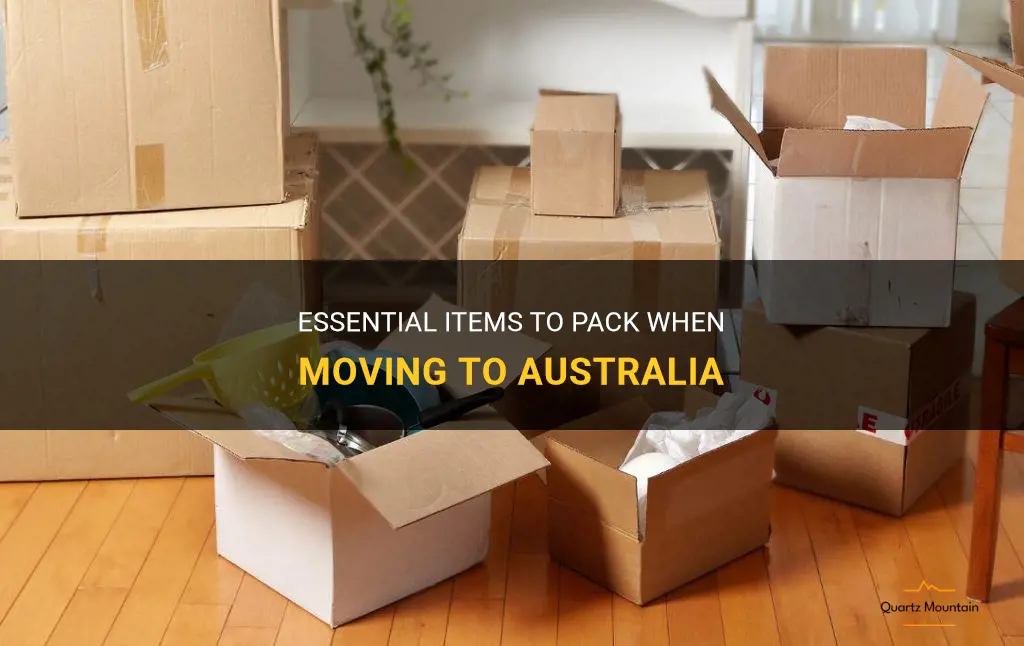 what to pack moving to australia