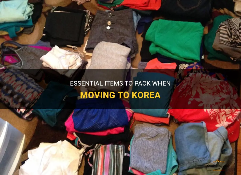 what to pack moving to korea