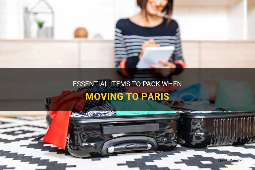what to pack moving to paris