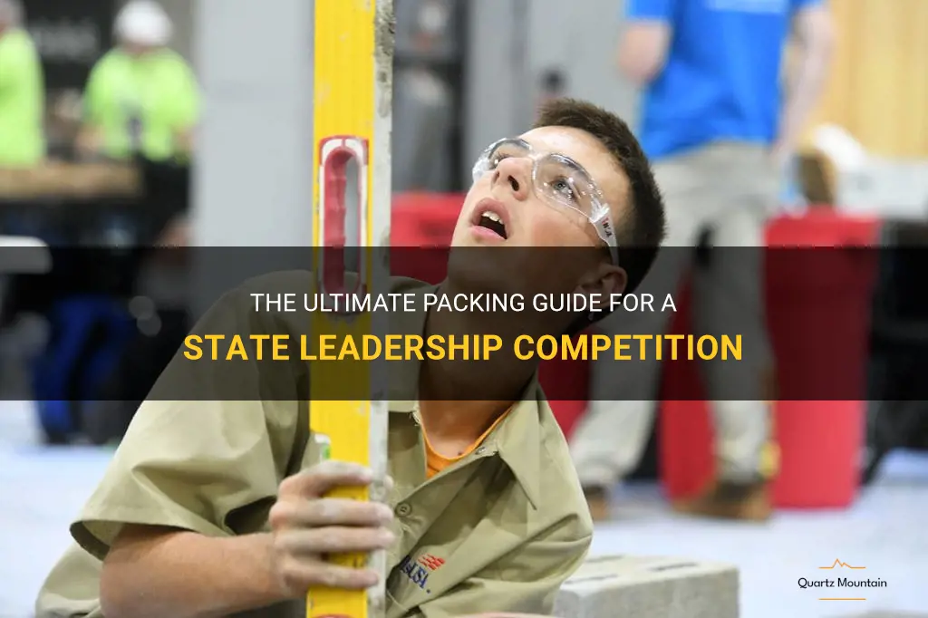 what to pack of a state leadership compatition