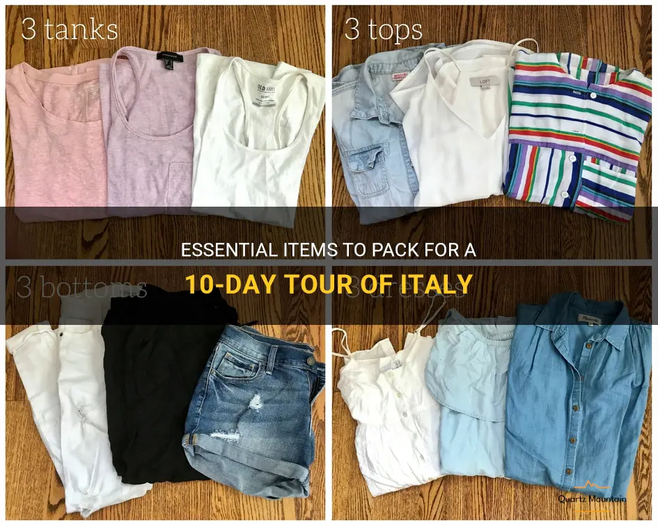 what to pack on 10 day tour of italy