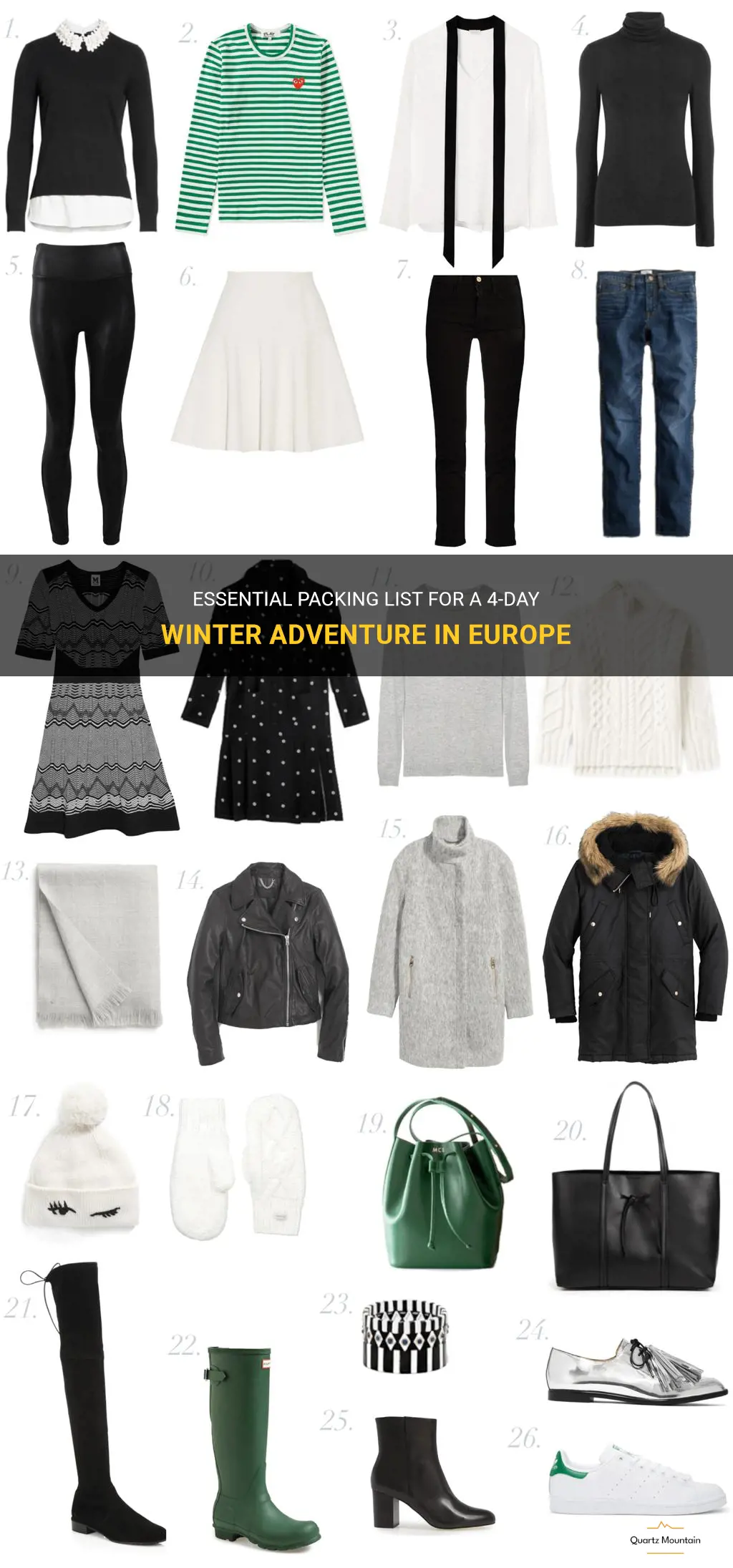 what to pack on 4 day winter in europe