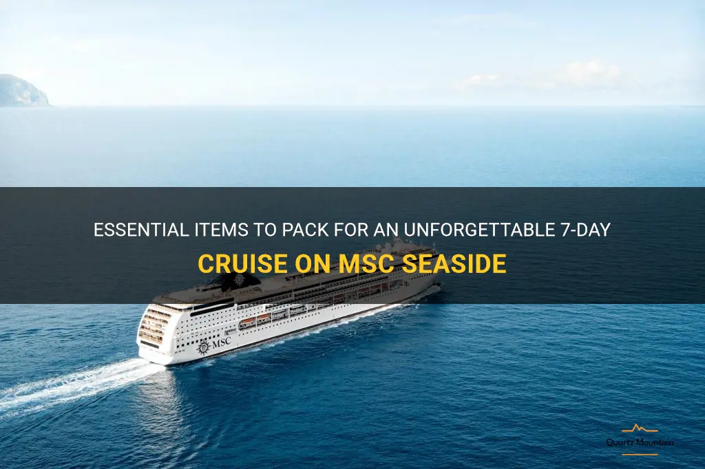 what to pack on 7 day cruise msc seaside