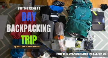 Essential Items to Pack for a 4 Day Backpacking Trip