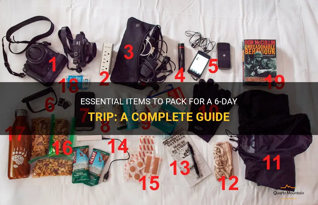 what to pack on a 6 day trip