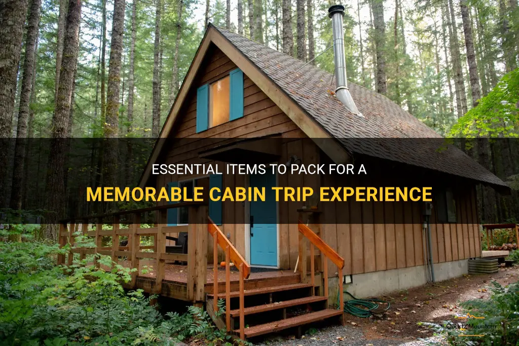 what to pack on a cabin trip