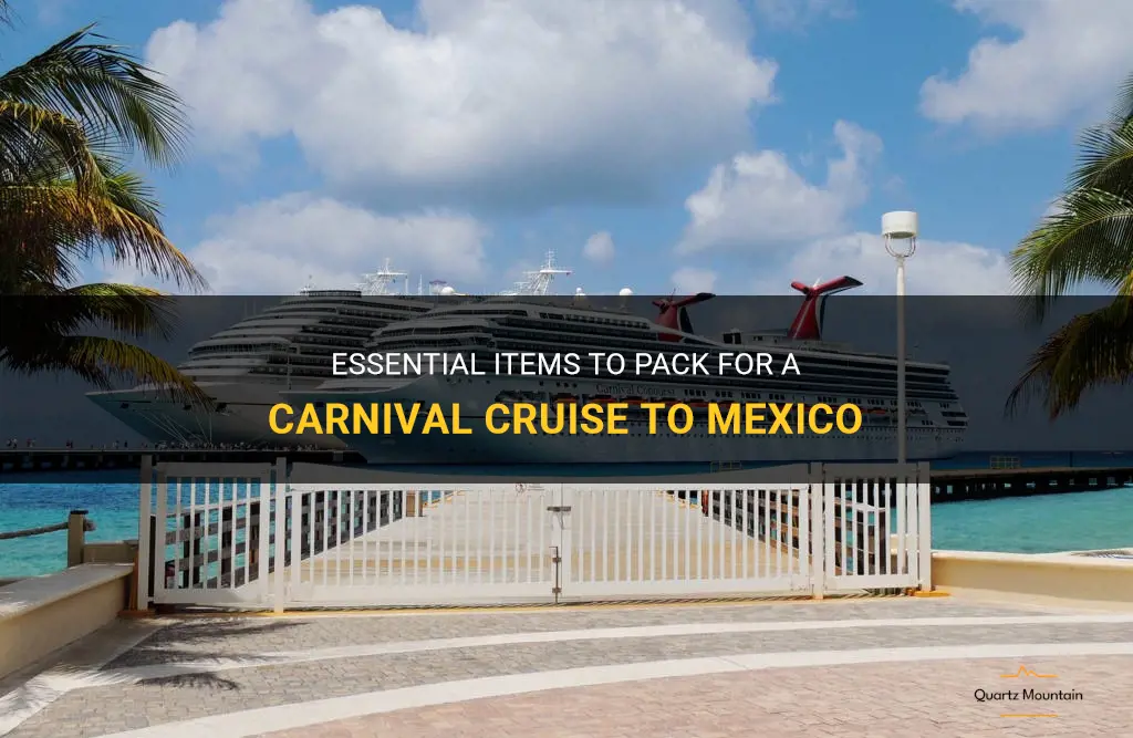 what to pack on a carnival cruise to mexico