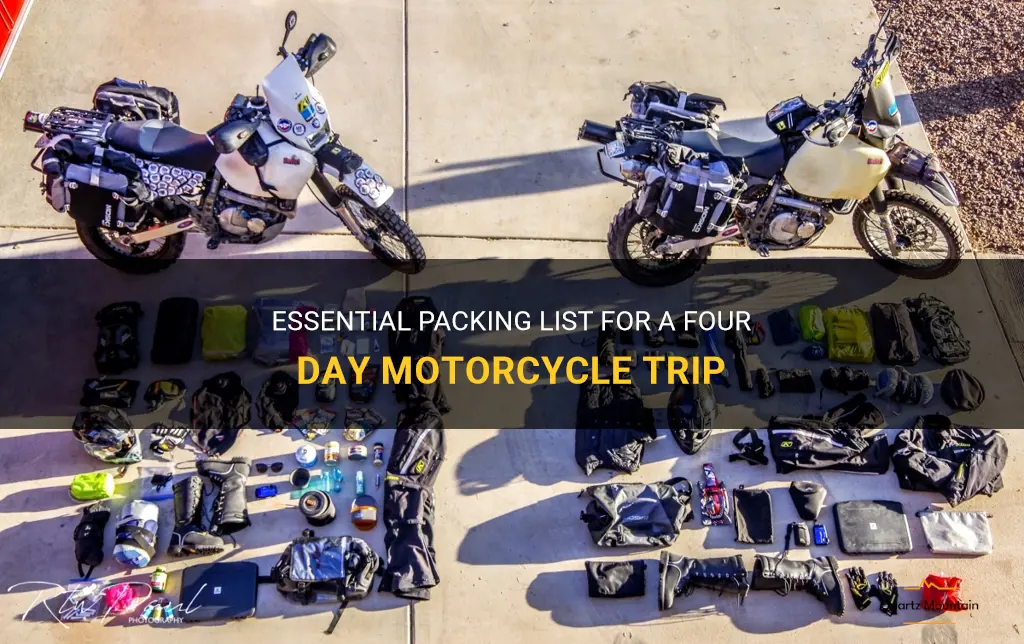 what to pack on a four day motorcycle trip