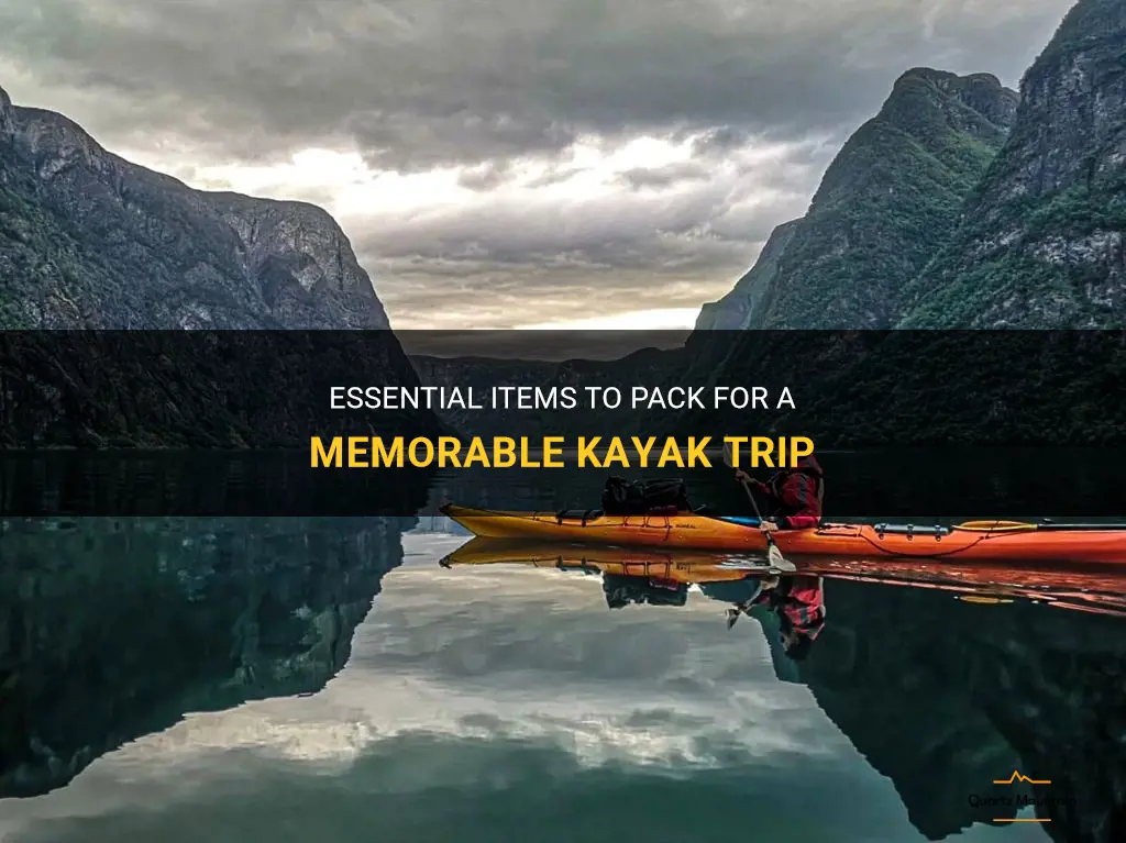 what to pack on a kayak trip