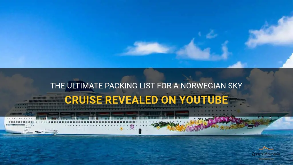 what to pack on a norwegian sky cruise youtube