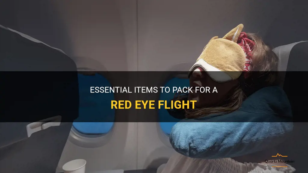 what to pack on a red eye