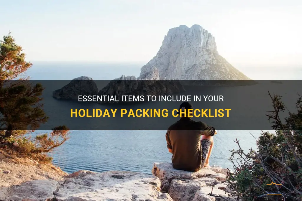 what to pack on holiday checklist