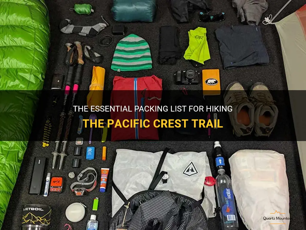 what to pack on the pacific crest trail