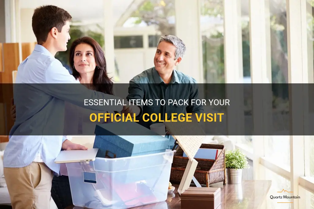 what to pack on your official college visit