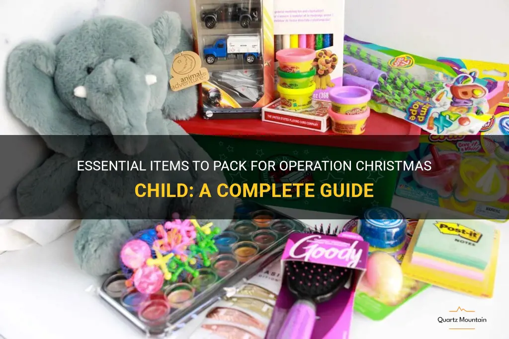 what to pack operation child