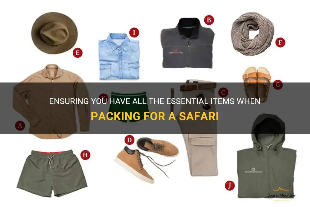 what to pack safari