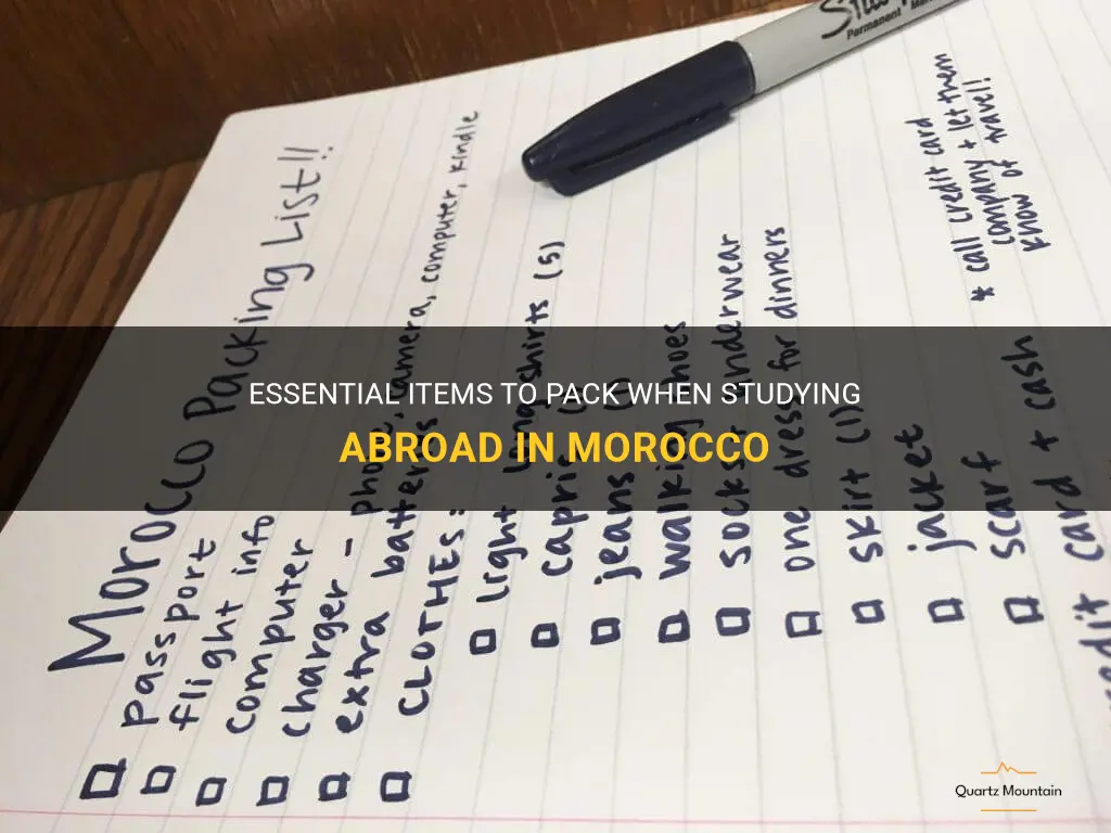 what to pack study abroad morocco