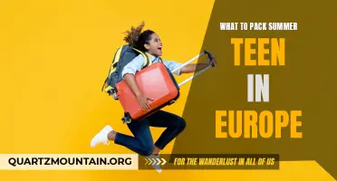 Essential Items for Teenagers to Pack for a Summer Trip in Europe