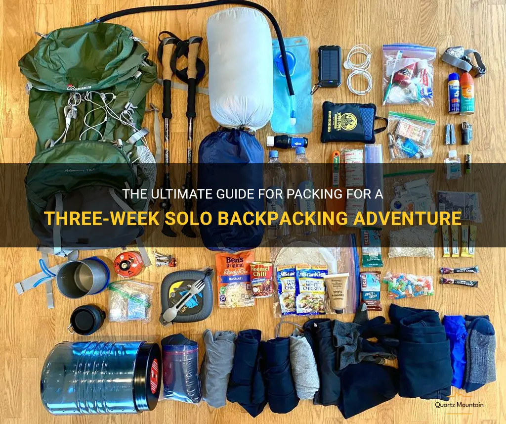 what to pack three week solo backpacking