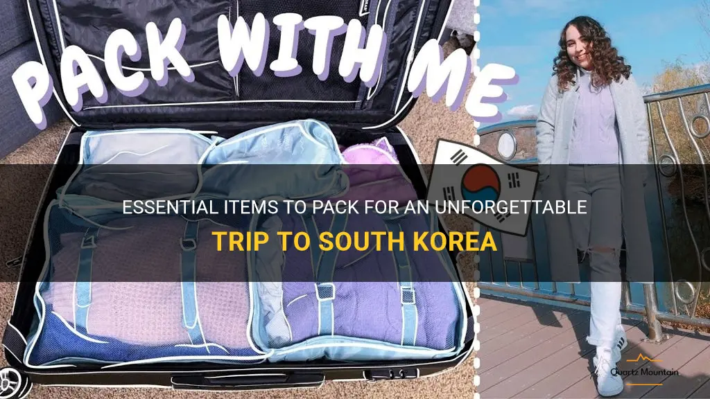what to pack to a trip in south kore