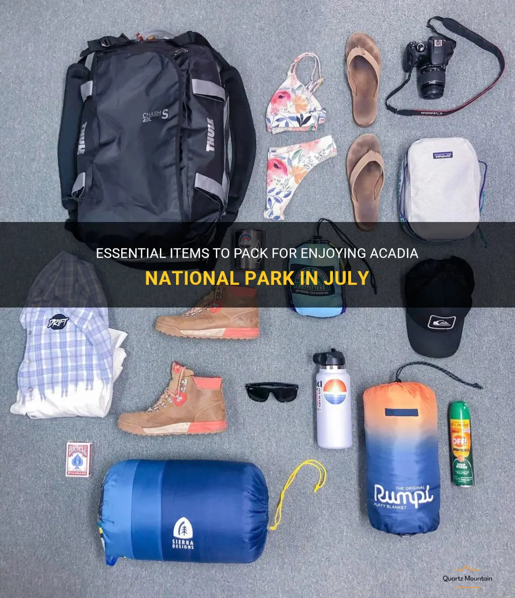 what to pack to acadia national park in july